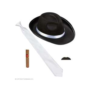 Widmann Vad 20-as évek Jelmez Szett: Kalap, Nyakkendő, Szivar és Bajusz - Widmann