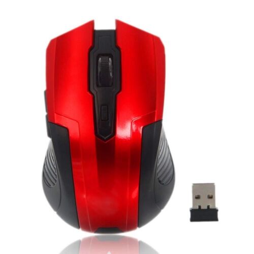 Silverline RF-107 Red Wireless Optical Mouse with USB Receiver