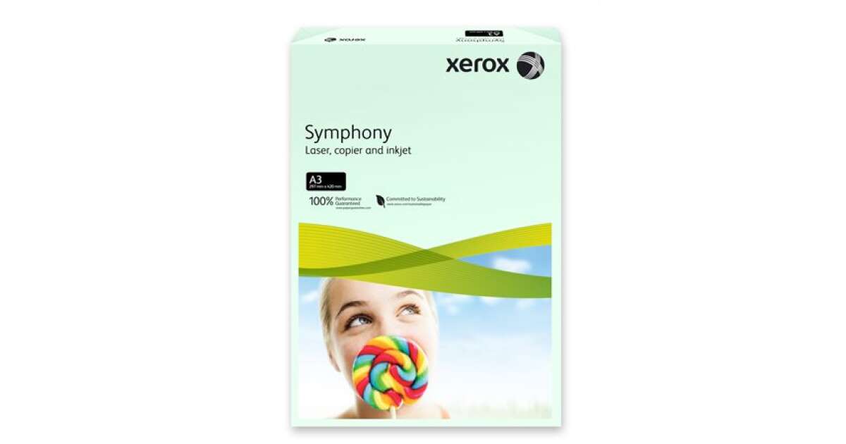 Xerox Symphony A3 Copy Paper Light Green 500 sheets/pack