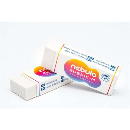 NEBULO Rubbie-M eraser, medium size, white, PVC-free, non-toxic, for pencil lines