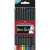 Creioane colorate Faber-Castell Black Edition, 12 culori, set de creioane colorate