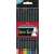 Creioane colorate Faber-Castell Black Edition, 12 culori, set de creioane colorate