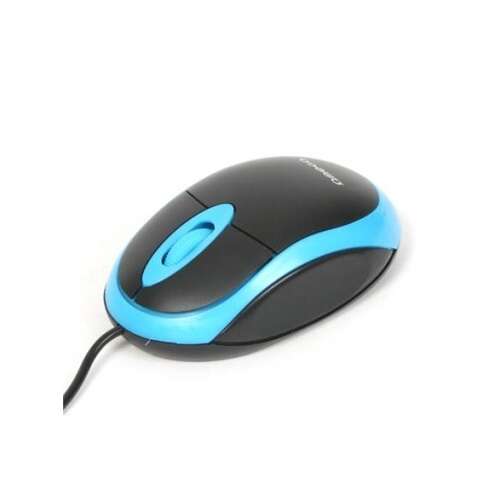 Omega OM06VBL Black and Blue Wired Optical Mouse