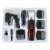 Camry CR2821 pet hair clipper set, includes 4 combs, charging cable, cleaning brush, oil, and extra battery
