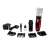 Camry CR2821 pet hair clipper set, includes 4 combs, charging cable, cleaning brush, oil, and extra battery