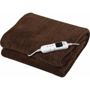 Gallet CCH130 electric underblanket, brown heated mattress pad with remote control - Bedding