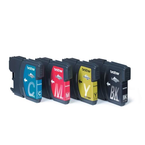 Brother LC1100 4-color Ink Cartridge Set - Cyan, Magenta, Yellow, Black