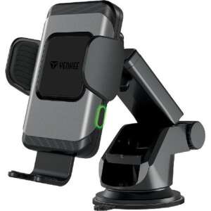 Yenkee YSM 610 automatic wireless car phone holder with Qi charging, gray - Car Phone Holder