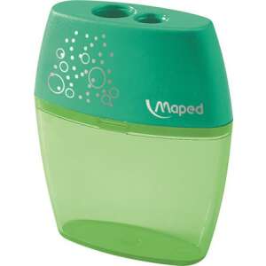 Maped Shaker Bleistiftspitzer mit zwei Löchern, grün mit silbernen Akzenten - Maped