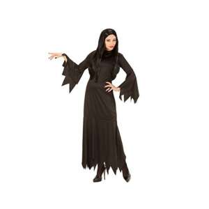 Mortisia women's costume in XL size, black dress with long sleeves and jagged hem, perfect for Halloween parties - Costumes for adult