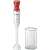 Bosch ErgoMixx 450W hand blender, white and red, with a transparent measuring cup