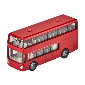 Siku red double-decker bus toy, 1:87 scale, metal and plastic, for kids - Kids's play car