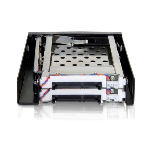 Delock 3.5" mobil rack 2x 2.5" SATA HDD-hez, hot swap, kettős 2.5 hüvelykes SATA merevlemez rekesz, 3.5 hüvelykes rekesz adapter