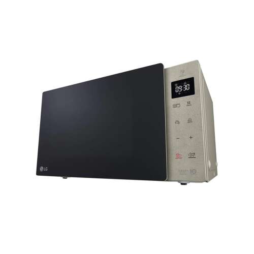 LG MH6535NBS Mikrowellenherd, beige Farbe, schräge Ansicht