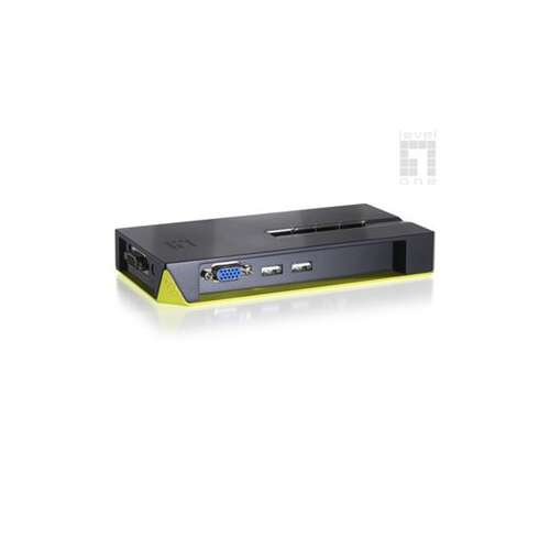 KVM prepínač LevelOne KVM-0422 so 4 USB portami, bočný pohľad