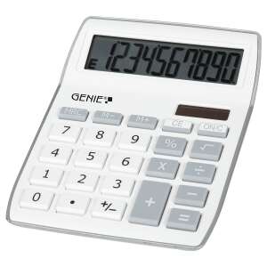 Calculator de birou Genie, Display LCD, Alb/Gri (12262) 75692778 - Genie