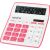 Calculator de birou Genie, 10 cifre, Alb/Roz (12264) 72639800