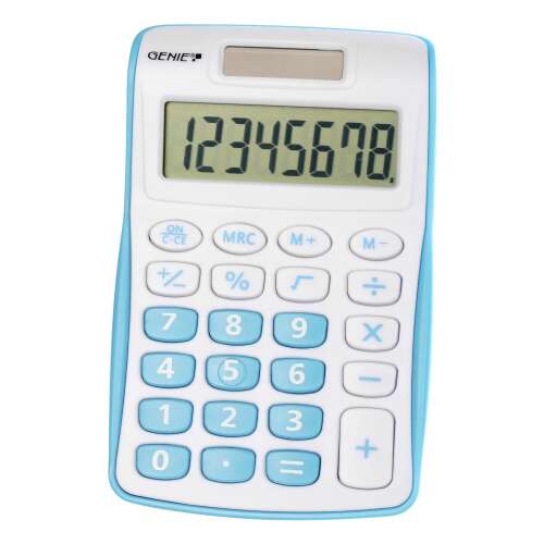Genie 12492 Calculator de buzunar - Afișaj cu 8 cifre - Albastru 71563360