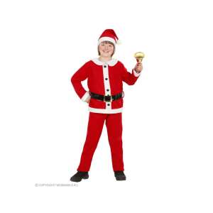 Nikolaus Kostüm für Jungen, Größe 140, roter Flanell, beinhaltet Jacke, Hose, Gürtel und Mütze - Weihnachtsmannkostüme