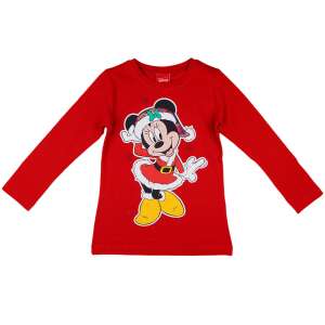 Disney Minnie karácsonyi hosszú ujjú lányka póló - 128-as méret 31939301 Gyerek hosszú ujjú pólók - Piros