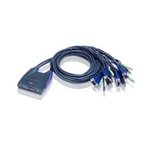 Aten CS64US 4-portos USB KVM kapcsoló kábelekkel - KVM switch