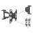 Multibrackets Full Motion Single TV Wall Mount parts: main part and arms