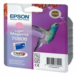 Epson T0806 Light Magenta Ink Cartridge - Genuine Epson Ink for Vibrant Prints - Printer & scanner