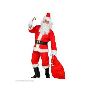 Nikolaus Kostüm für Männer, Größe L/XL, inklusive Jacke, Hose, Gürtel, Stiefel, Mütze und Tasche - Weihnachtsmannkostüme