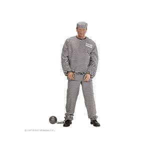 Rabruha férfi jelmez M-es méretben, börtönös jelmez, fekete-fehér csíkos, sapka, nadrág, felső, börtönös ruha, jelmez, farsangi jelmez, karnevál, jelmezbál, party, jelmez party, férfi jelmez, felnőtt jelmez - Costumes for adult
