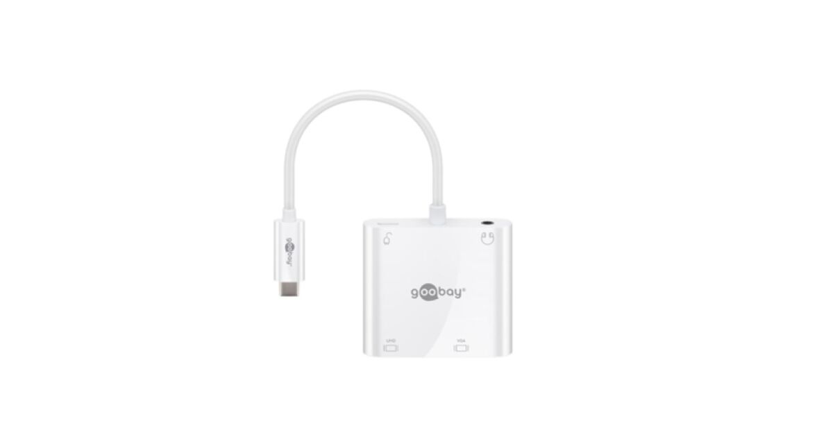 Goobay USB-C 3 Port Hub - HDMI, DisplayPort, VGA 140126725