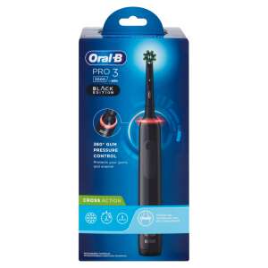 Oral-B Pro 3 3000 CrossAction Black Edition Elektromos fogkefe - Fekete