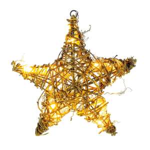 Stea de ratan Retlux cu 10 LED-uri, decoratiune de Crăciun - Crăciun