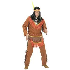 Felnőtt indián jelmez, indián jelmez férfiaknak, barna indián jelmez, jelmez, jelmez partira, jelmez farsangra - Widmann