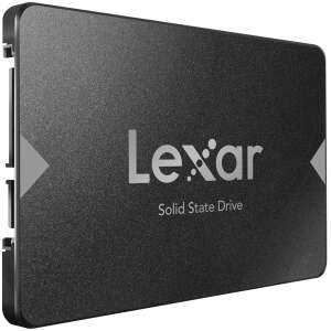 Lexar NS100 1TB 2,5 hüvelykes SATA III SSD, fekete, ferde nézet - Lexar