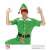 Elf costume for adults, green and red, with hat, belt and shirt, size XL, Widmann brand