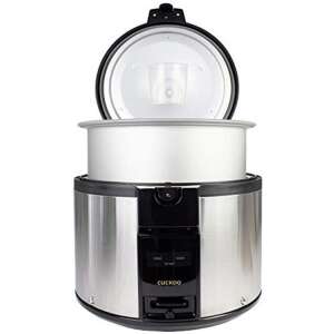 Cuckoo SR-4600 Reiskocher mit offenem Deckel, Innentopf und Messbecher sichtbar - Reiskocher