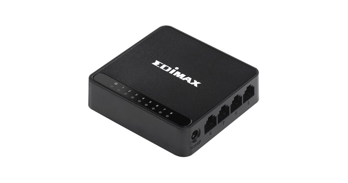 Edimax Switch ES-3308P Unmanaged, Desktop, 10/100 Mbps (RJ-45) ports quantity 8, Power supply type Single 69688157