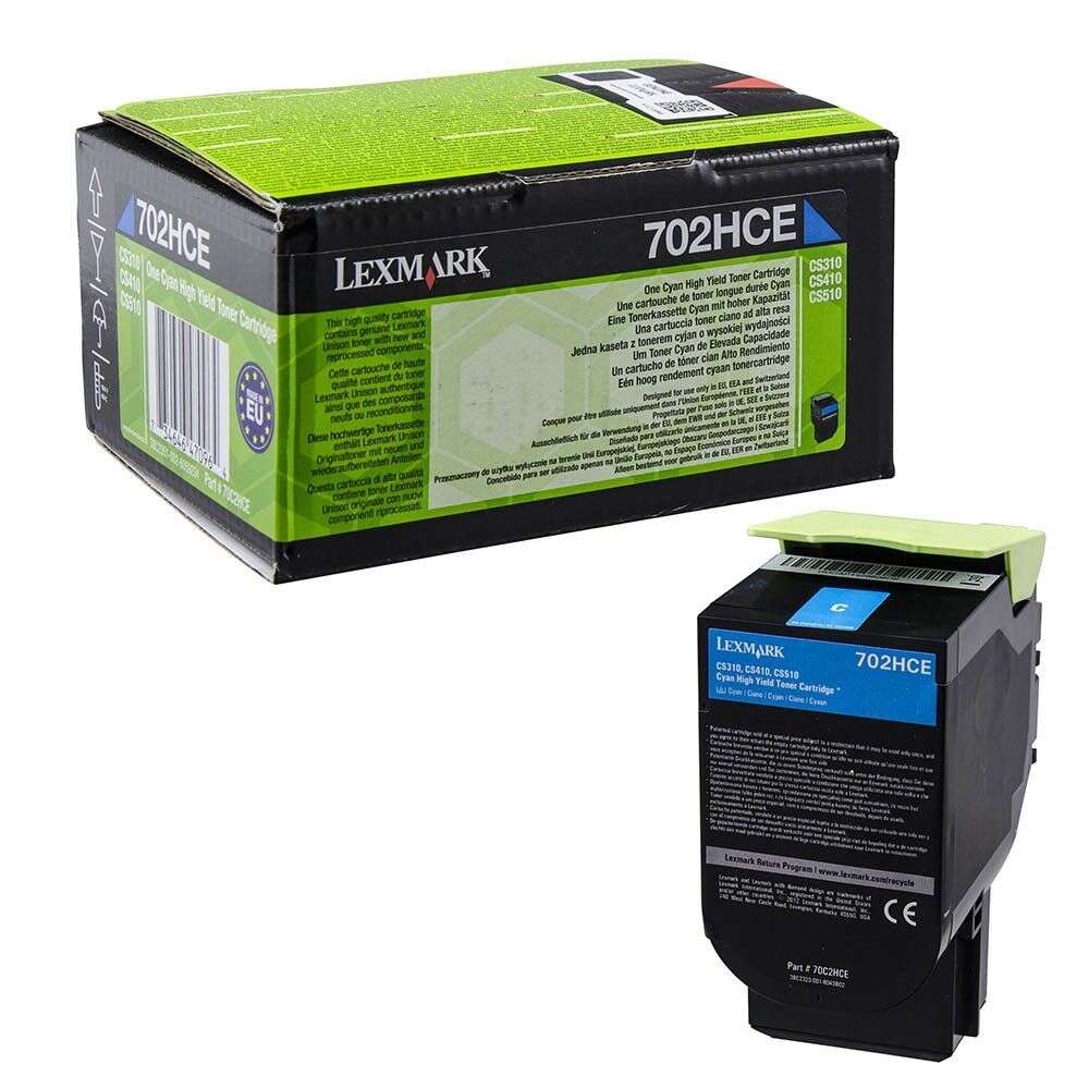 Lexmark 702HCE Toner Ciánkék