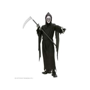 Kostium Kosiarza Śmierci dla chłopców, rozmiar 128, czarna szata, kosa, maska, kostium na Halloween - Widmann