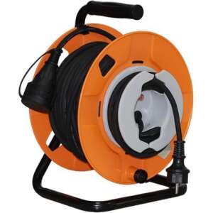 Somogyi Kábeldob HJR 25-3 kültéri hosszabbító tekercs 22+3 méteres kábellel, IP44 védelemmel - Home by Somogyi