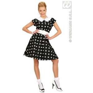 50er Jahre Damen Kostüm - Gepunktetes Kleid - Schwarz-Weiß - S 69696859 - Mode & Kleidung