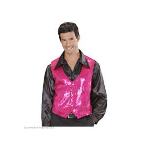 Różowa kamizelka z cekinami do kostiumu męskiego, Widmann Milano Party Fashion - Opatrunek dodatkowy