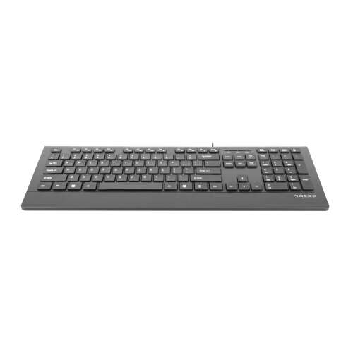 NATEC BARRACUDA USB wired keyboard, black, front view