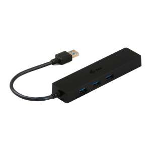 USB 3.0 хъб I-TEC U3GL3SLIM с Gigabit Ethernet адаптер, черен - I-Tec