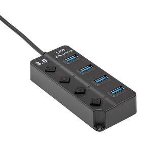 Akyga AK-AD-33 Fekete 4-Port USB 3.0 Hub - Rebeltec