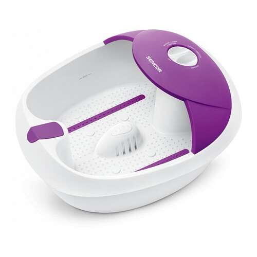 Sencor SFM3721VT Fußmassagegerät mit Blasenbadfunktion, lila und weiß