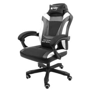 Fury Avenger M+ Gamer Chair with Neck and Lumbar Pillows in Black and White - Natec
