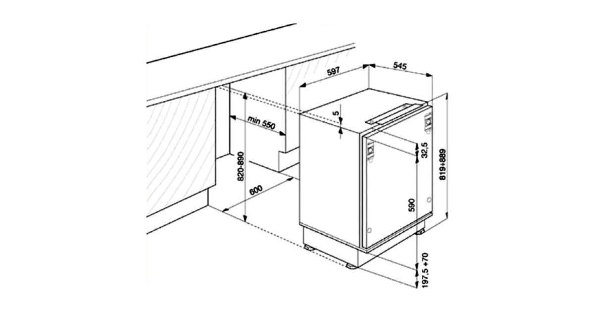 Whirlpool ARG 913 1 Beépíthető egyajtós hűtőszekrény, 126L, M: 81.5 ...