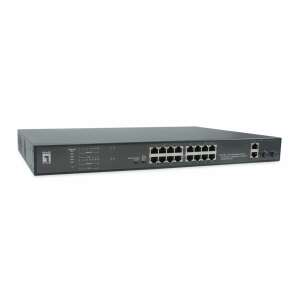 LevelOne FGP-2031 20 portos Fast Ethernet PoE Gigabit Switch - LevelOne