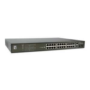 LevelOne FGP-2831 28 portos Fast Ethernet PoE Switch elülső nézet - LevelOne